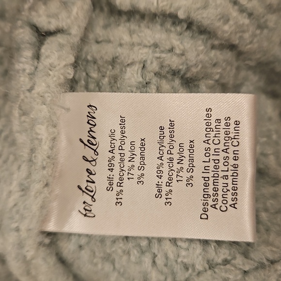 💕FOR LOVE & LEMONS💕 Dominique Shoulder Pad Sweater ~ Green Small S NWT - Picture 16 of 16